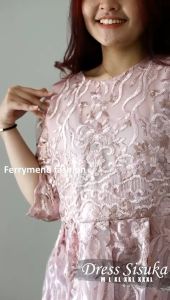 Dress Brokat Mewah Remaja untuk Natal dan Tahun Baru