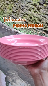 12 PCS Piring Makan Semi Melamin Kuat Tahan Panas Food Grade FREE BUBBLE WRAP