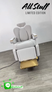 เก้าอี้บาร์เบอร์ เก้าอี้ร้านทำผม โต๊ะตัดผมชาย เก้าอี้ตัดผม ปรับระบบเอนด้วยระบบไฟฟ้า เอนได้ สำหรับทำผมตัดผม โช๊คไฮดรอลิค ฐานสแตนเลส Barber Chair