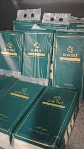 ทิชชู่แขวนผนัง 8แพ็ค Qwolf ทิชชู่พกพา สีเขียว กระดาษทิชชู่ เช็ดหน้า 1180แผ่น GB/T20808