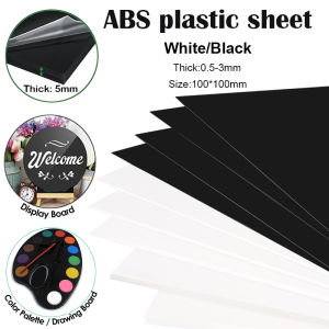 1-5pcs thickness 0.5mm/1mm/1mm/1.5mm/2mm white/black abs plastic plate model sheet DIY model material material parts 100x100mm