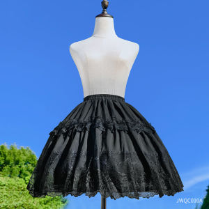 Lolita Style Long Skirt Bones Violent Fishbone Support Wedding Dress No Bone Support A-Line Skirt High Waist Polyester Fiber