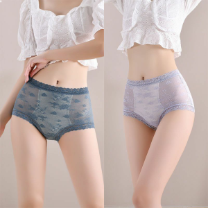 กางเกงชั้นในลูกไม้เอวสูงสำหรับผู้หญิง ทรงสามเหลี่ยม น้ำหนักเบา ใส่สบาย ชุดราตรี ชุดชั้นในเซ็กซี่ ชุดชั้นในผู้หญิง