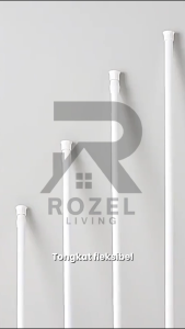 ROZEL Tongkat Fleksibel Gorden Kolong Dapur Batang Multifungsi / Tiang Jendela Tanpa Paku Holden Pipa Ajaib Tirai Tiang Kamar Mandi Serbaguna