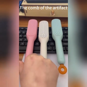 Portable Magic Retractable Massage Comb Long Handle Anti-Static Hair Brush for Straight Hair and Curly Hair Wet Dry Dual Hair Comb
