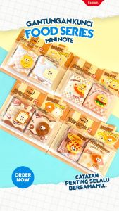 2pcs Note Book MINI + Gantungan Kunci / 1pak Notes Mini + Kancing