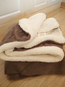 Small Blanket Sofa Blanket Cashmere Double Layer Thick Coral Fleece Office Nap Lunch Break Air Conditioning Kids Blanket