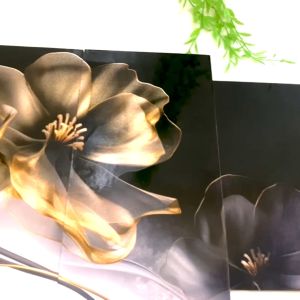 APOLITO HIASAN DINDING BUNGA SET ISI 4 DEKORASI ABSTRAK WALL DECOR RUMAH PAJANGAN AESTETIK KAMAR