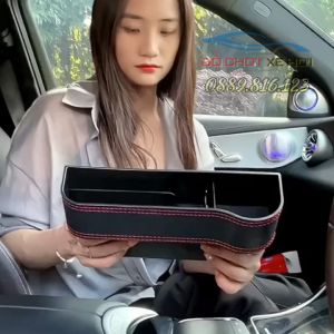 Khay để đồ khe ghế lái - phụ cho ô tô da PU sang trọng ( Giá lẻ 1 chiếc )