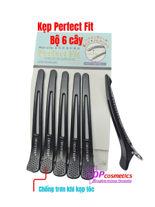 Bộ 6 Kẹp Vịt Chia Tóc Salon Cao Cấp - Bộ Kẹp Tóc Chống Trượt Có Dây Silicon Giảm Đau - Phụ Liệu Tóc Chuyên Nghiệp