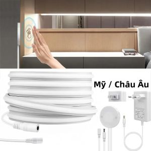 Đèn Dải Neon COB 24V 280LED/m Có Công Tắc Cảm Ứng Và Cảm Biến Chuyển Động Điều Chỉnh Độ Sáng Chống Nước Ống Gel Silicon Chắc Chắn Dùng Để Chiếu Sáng