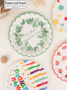 Cartoon Disposable Paper Plate 7 Inch for Picnic Party Fruit Dessert Eco-Friendly Decomposition Tableware Cute Design by Felice Fazy