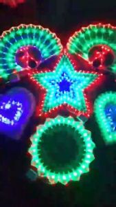 Anymore Christmas Lantern Parol Christmas Light LED Colorful Light Wall Lamp Seasonal Lights Xmas Decoration for home Party