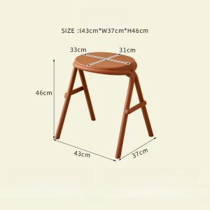 Nordic Style Thickened Plastic Dining Stool Creative Makeup Bench Shoe Changing Stool Stackable Home Use Desk Chair