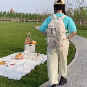 Tas Ransel Siswa Sekolah Menengah Atas berkapasitas besar Ins Tas Sekolah Jepang Wanita Korea Gadis Ransel(Tanpa Aksesoris) TAS RANSEL ANAK SEKOLAH FASHION IMPORT anak laki-laki anak perempuan backpack sekolah anak SD SMP SMA / Tas Hadiah Anak
