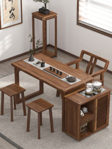 Walnut Tea Table and Chair New Chinese Style Tea Table Home Balcony Tea Table Tea Table Tea Room Tea Table Modern Calligraphy Table Painting Table
