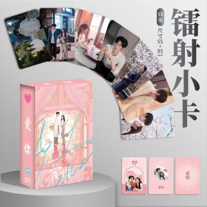 Lomo Card 55 ชิ้น กล่องของเล่น 3 นิ้ว คาร์ตูน ดาราการ์ตูน โลโก้ รูปหัวใจ วัสดุกระดาษ ของเล่นสำหรับทุกเพศ