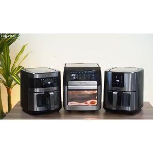 Nồi chiên không dầu 10L Fujihome Nhập Khẩu nồi chiên 10 Lít điện tử màn hình Led 8 chế độ nấu tự ngắt tặng kèm kẹp gắp