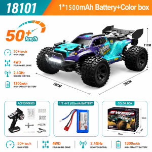 1:16 4WD High Speed RC Car 80KM/H LED Light Remote Control Monster Drift Off Road Truck Vs WLtoys 144001 Perfect Christmas Gift