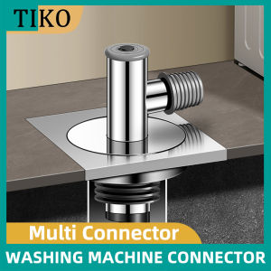 Stainless Steel Washing Machine Drain Three Way Dryer Set Drainage Pipe Four Way Floor Drain Joint
