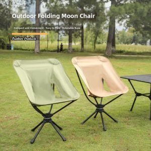 Portable 360 Degree Rotating Aluminum Alloy Outdoor Camping Moon Chair