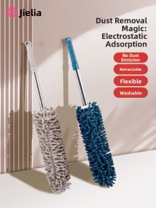 Static Dusting Feather Duster for Home Use with Extendable Handle