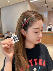 Elegant Sparkling Diamond Flower Hairpin Mini Side Clip Bangs Fringe Hair Accessory Korean Style Fashion Jewelry Headwear