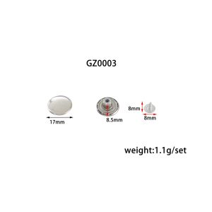 กระดุมยีนส์ วัสดุ ทองแดง เสื้อแจ็คเก็ตเดนิม กระดุมยีนส์หลวม Brass Jeans button 17mm/ (A-1-C-GZ0003)