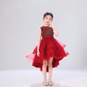 Gaun Dress Pesta Anak Perempuan 3 - 14 Tahun Payet Buntut Princess Import Ulang Tahun Anak Cewek