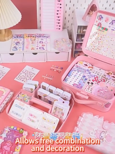 Kids Press On Nails Nail Art Sticker Kids Nail Polish Set DIY Kit Fake Nails for Kids False Nails Set