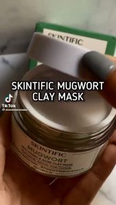 SKINTIFIC Mugwort Mask Anti Pores & Anti Acne Clay & Jerawat Masker Wajah Masker & Wajah Bubuk Scrub Lulur Badan