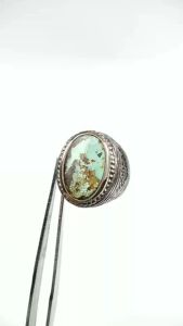 Natural Cincin Batu Akik Pirus Persia Lawasan