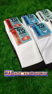 Grosir 1 Lusin Isi 12 Pcs Kaos Kaki Anak Sd Smp Sma Putih Telapak Hitam- Kaos Kaki Anak Sd Smp Sma Termurah - Kaos Kaki Anak Sd Smp Sma Premium Harga Grosir