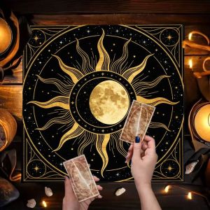 Pentagram Constellation Spirit Snake Flower Altar Cloth Tarot Card Tablecloth Wika Divination Ceremony Mat Meditation Decor