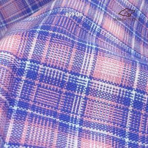 Kain Katun Yarndyed / Yanded Motif Kotak 869 Ungu / 869 Merah / 869 Biru / 953 Kuning