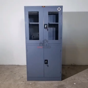 BROTHER Lemari Arsip Kantor 2 Pintu Besi kaca B 207 | Filling Cabinet File Dokumen