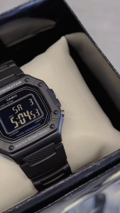 CASIO นาฬิกาข้อมือ รุ่น W-218H-1BV วัสดุเรซิ่น สีดำ คาสิโอ