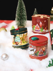 Red Christmas Candy Box - Handbag Cartoon Paper Gift Box for Dessert Storage & Festive Gifting