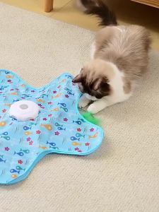 Cat hunting cover toy automatic turntable cat teasing stick pet game cover cat interactive toy hiding cover toy Mimis favorite