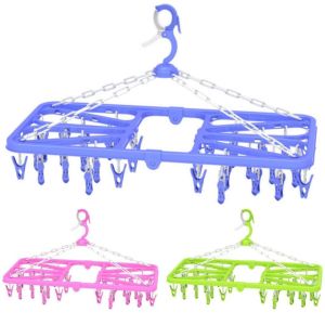 Móc Chùm phơi quần áo em bé 34 Kẹp Chữ Nhật Duy Tân xếp phơi đồ em bé rất tiện lợi / Móc nhôm phơi đồ em bé