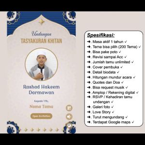Undangan Digital Tema Islamic Blue: Solusi Modern untuk Pernikahan dan Khitanan