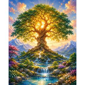 Kayou | 500/1000/1200/2000PCS Puzzles for Vibrant Fairy Tale Tree of Life Jigsaw Puzzles Brain Challenge Game Gift Home Decor