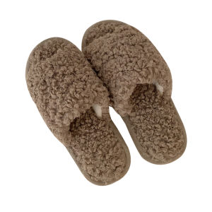 Dép Cotton Phong Cách Nhật Bản Đơn Giản Cho Nữ Mùa Thu Đông Chống Trượt Ngoài Trời Dép Lê Lông Cừu Dùng Trong Nhà