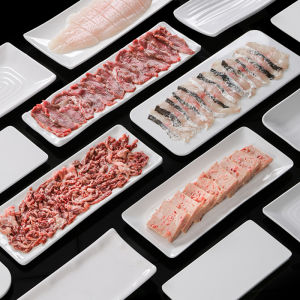 จานไวนิลสำหรับผู้ใหญ่ จานทรงสี่เหลี่ยมจัตุรัสสำหรับอาหารจีน จานสำหรับใส่เนื้อวัว จานสำหรับผัด จานสำหรับเสิร์ฟอาหารในร้านอาหาร จานสำหรับผัดส้มตำ