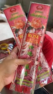 ธูปหอม กลิ่นกุหลาบ 30cm - ธูปลุ้นโชค แถมฟรี