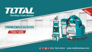 TOTAL TTAC1406 Auto Air Compressor 140 PSI 12V Micro Car Motorcycle Tire Electric Inflator Portable Tire Inflators Electric tire inflation pump