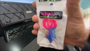 หนอนยางเทกซัสพร้อมตก ( หนอนหางคู่ 2.8 นิ้ว ) หนอนยางตกปลา เหยื่อยางตกปลาช่อน หนอนยางแว๊นซ์ แถมเบ็ด 2/0