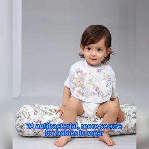 Einmilk 8 layers yarn U-shaped Baby bib Newborn Bib meal pocket U-shaped baby gauze mouth towel pure cotton QBIU