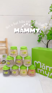 Đậu hạt hữu cơ cho bé ăn dặm Mămmy: Đậu lăng đỏ đậu gà kiều mạch diêm mạch hạt chia kê nếp bé từ 6 tháng
