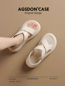 Zlpshop Womens Sandals Summer 2025 New Outdoor Sports Casual Thick Bottom Beach Shoes Soft Bottom Slip-On Casual Sandals